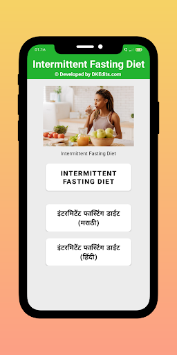Android application Intermittent fasting Food Diet screenshort