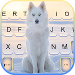 Cover Image of ダウンロード Snowy Wolf Keyboard Background  APK