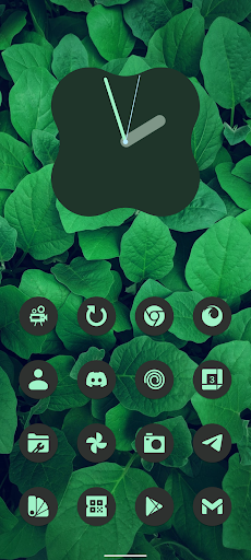 Dynamic dark A12 icon pack Screen 3