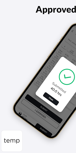 Android application Temp Button screenshort