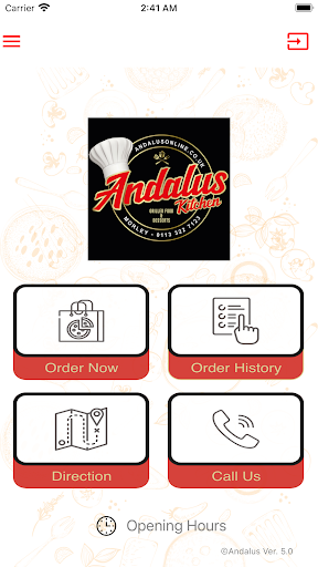 Android application ANDALUS KITCHEN screenshort