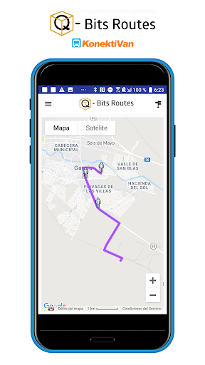 Android application Q-Bits Rutas screenshort