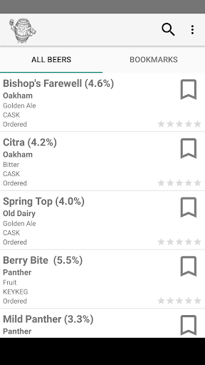 Android application Cambridge Beer Festival screenshort