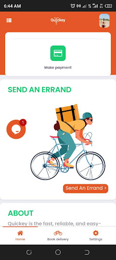 Quickey: Food/Product Delivery Screen 2
