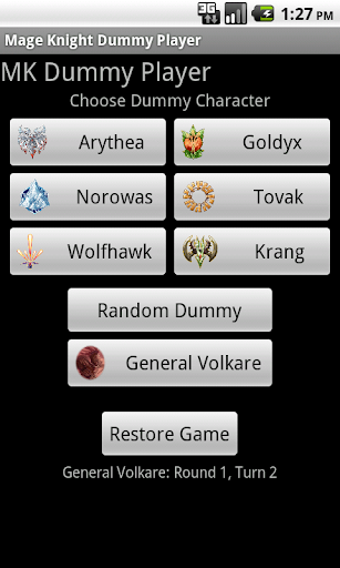 Android application Mage Knight Dummy Player screenshort