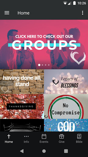 Android application Hearts on Fire Church screenshort