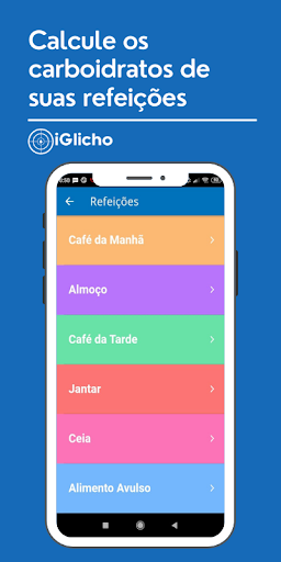 Android application iGlicho - Cuide do diabetes! screenshort