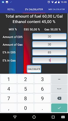 E85 mix Calculatorのおすすめ画像3