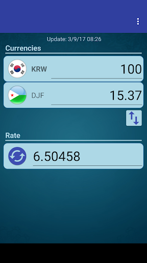 Android application S Korea Won x Djiboutian Franc screenshort