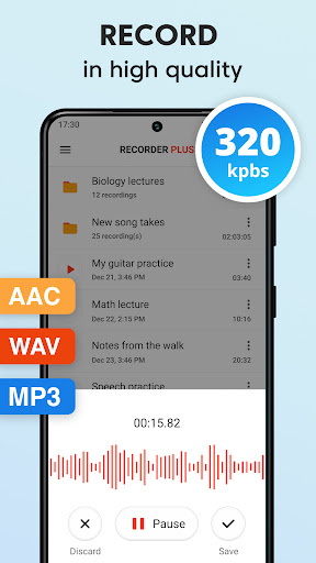 Android application Sound Recorder Plus: Voice Rec screenshort