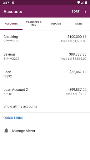 MaunaCoop Movil / Home Banking Screen 3
