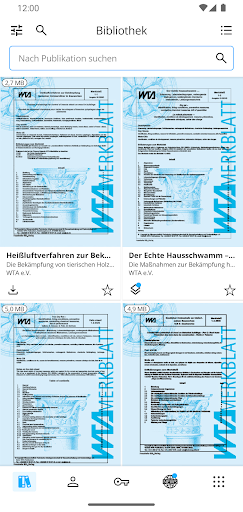 Android application WTA-Merkblätter screenshort
