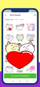 Happy Cat Stickers - WASticker