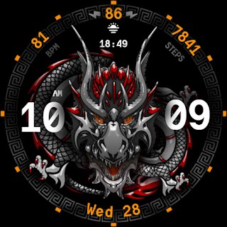 Dragon Fire Watch Face 007 screenshot 7