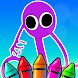 Purple Rainbow Friend coloring - Androidアプリ