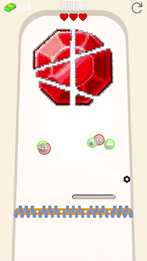 Android application Saw Brick Crusher – Pong 3D screenshort