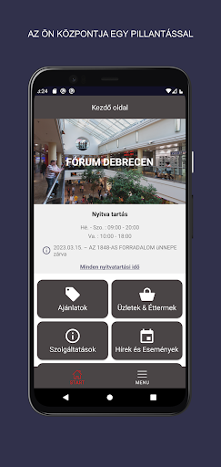 Android application FÓRUM Debrecen screenshort