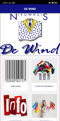 Android application De Wind nieuwkuis screenshort