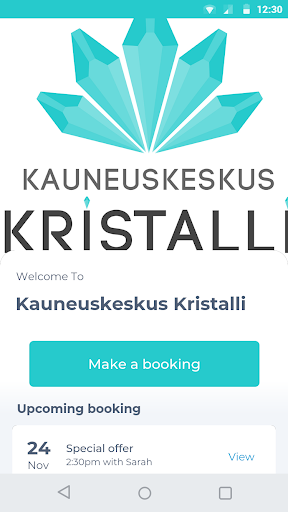Android application Kauneuskeskus Kristalli screenshort