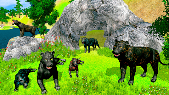 Wild Panther Family Attack Sim