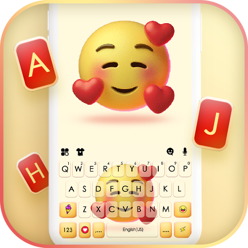 Love Shy Emoji Keyboard Backgr logo