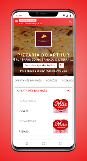 Android application PIZZARIA DO ARTHUR screenshort