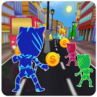 Subway Hero Masks 3D Adventure Run Blue Dash game