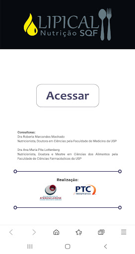 Android application Lipical Nutrição SQF screenshort