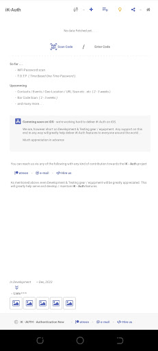 Android application iK-Auth screenshort