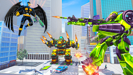 Play Flying Bat Robot Bike Game Online for Free on PC & Mobile