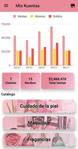 Android application Mis Kuentas screenshort