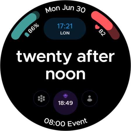 Obscurity - Text Watchface Screen 2