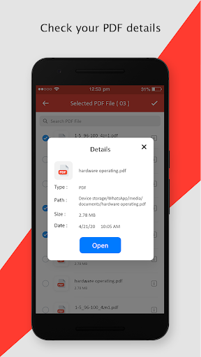 Merge Multiple PDF Files Screen 3