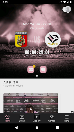 Android application Palermo Football Club screenshort