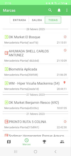Android application GeoCheck screenshort