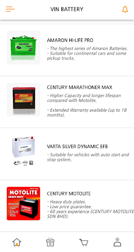 VIN BATTERY SUPPLIES Screen 3