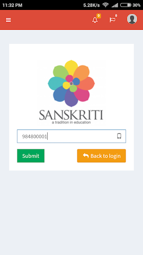 MSanskriti Parent Portal Screen 2