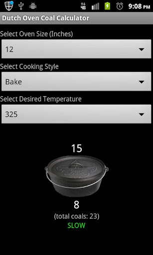Dutch Oven Charcoal Calculator