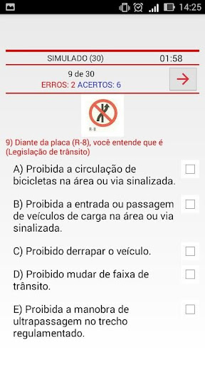 Android application Simulado para CNH Pro screenshort