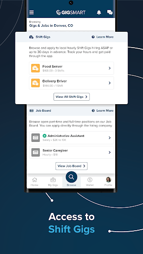 Screenshot of GigSmart Get Gigs