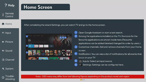 Help: TV Manual Screen 2