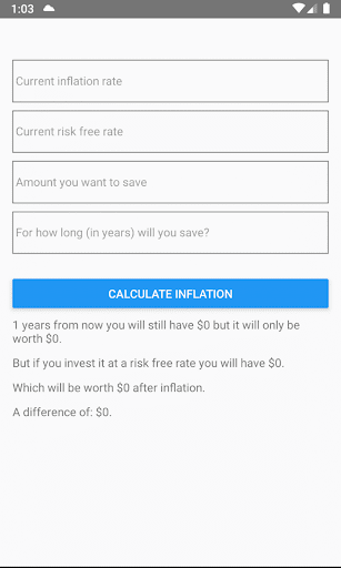 Inflation Calculator Screen 2