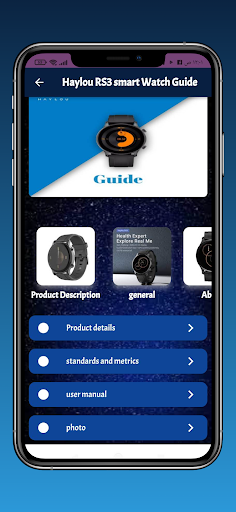 Android application Haylou RS3 smart Watch Guide screenshort