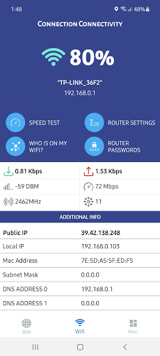 Android application Wifi Tools screenshort