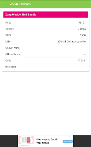 Zong Packages 2024 Screen 2