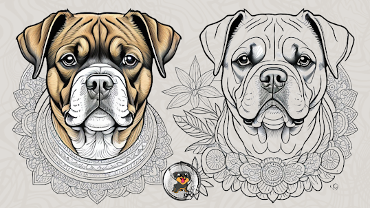 Coloring Dogs Stress Relief