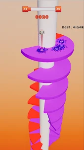 Twist Tower : Helix Ball Jump