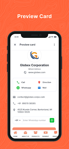eCard-Digital Business Card Screen 2