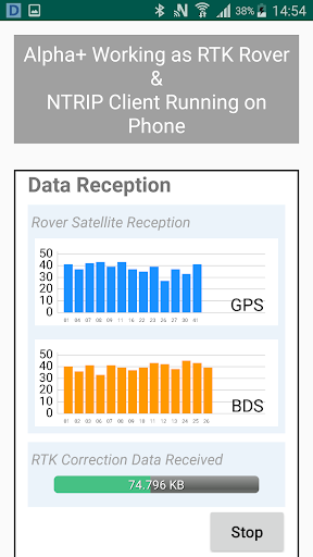 Android application Polaris Alpha+ NTRIP Server/Cl screenshort