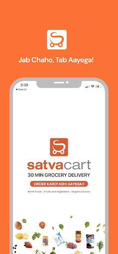 Satvacart - 100% Veg Grocery Screenshot 1 - AppWisp.com